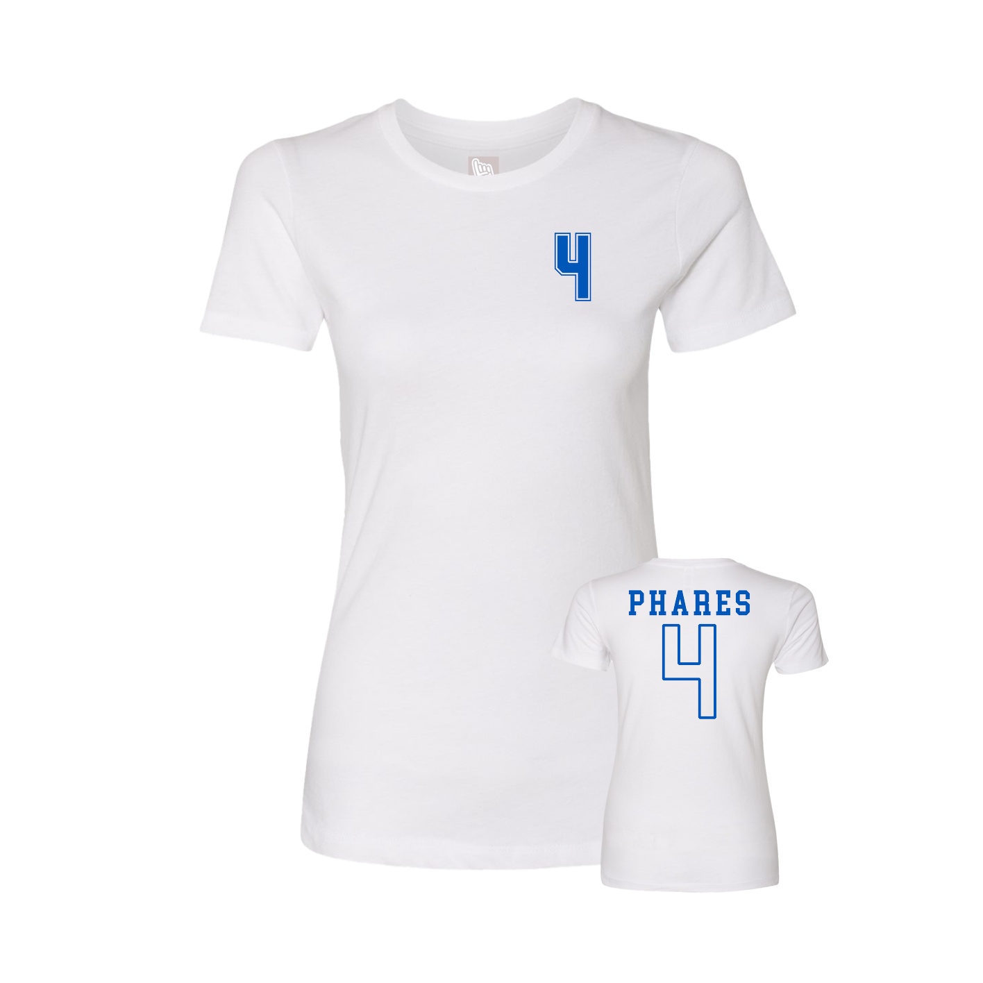 Womens Tee — Chest Back in White