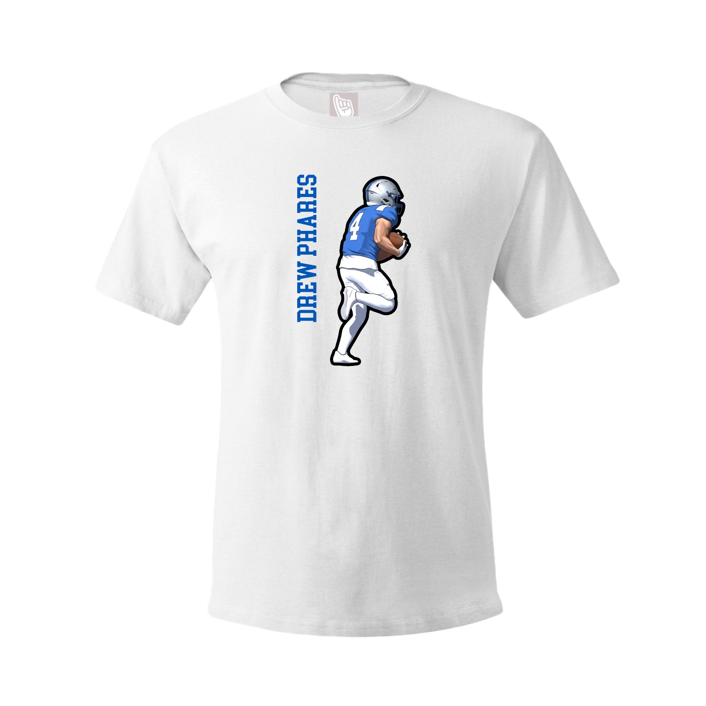 Tee — Name Vertical in White