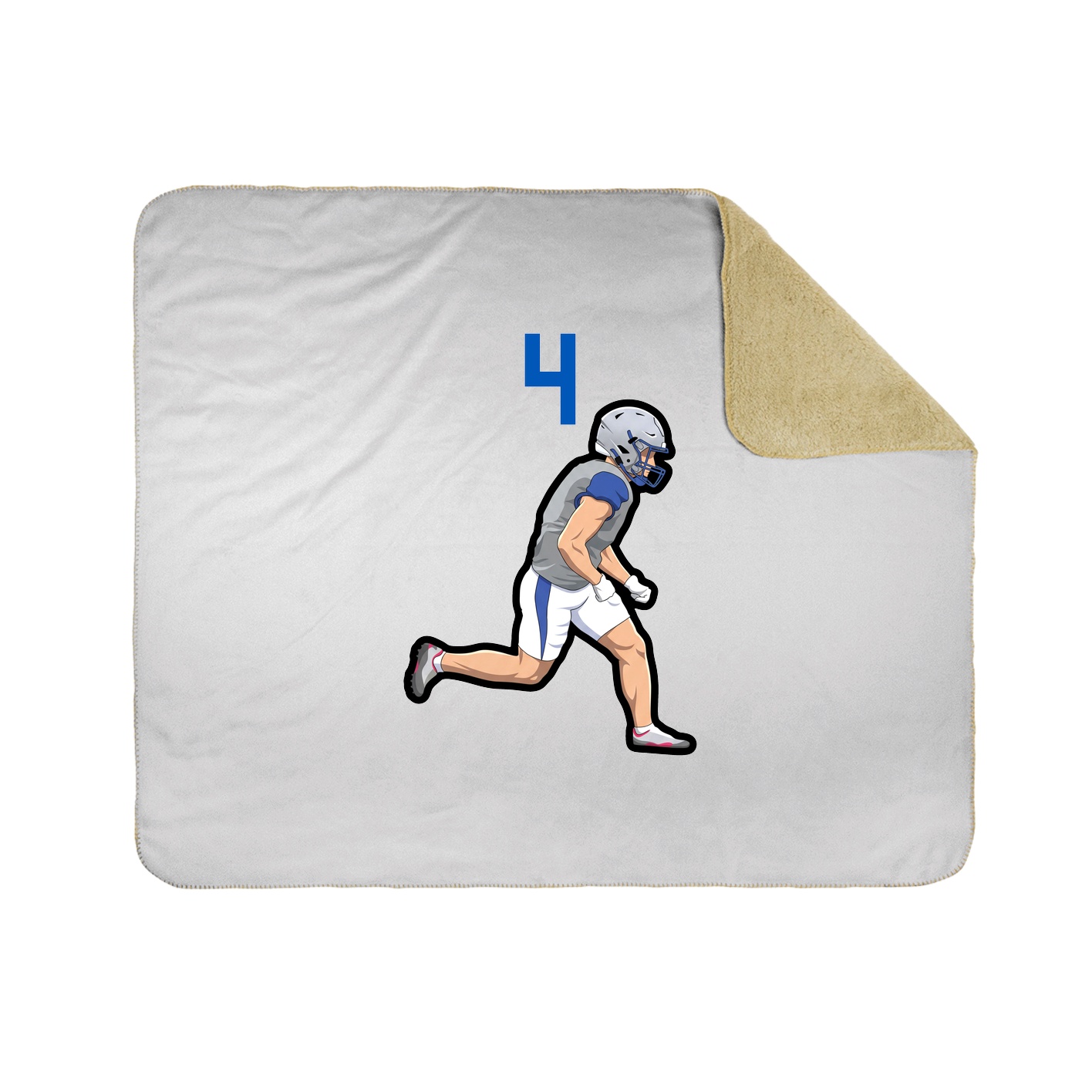 Throw Blanket — Number Top in White