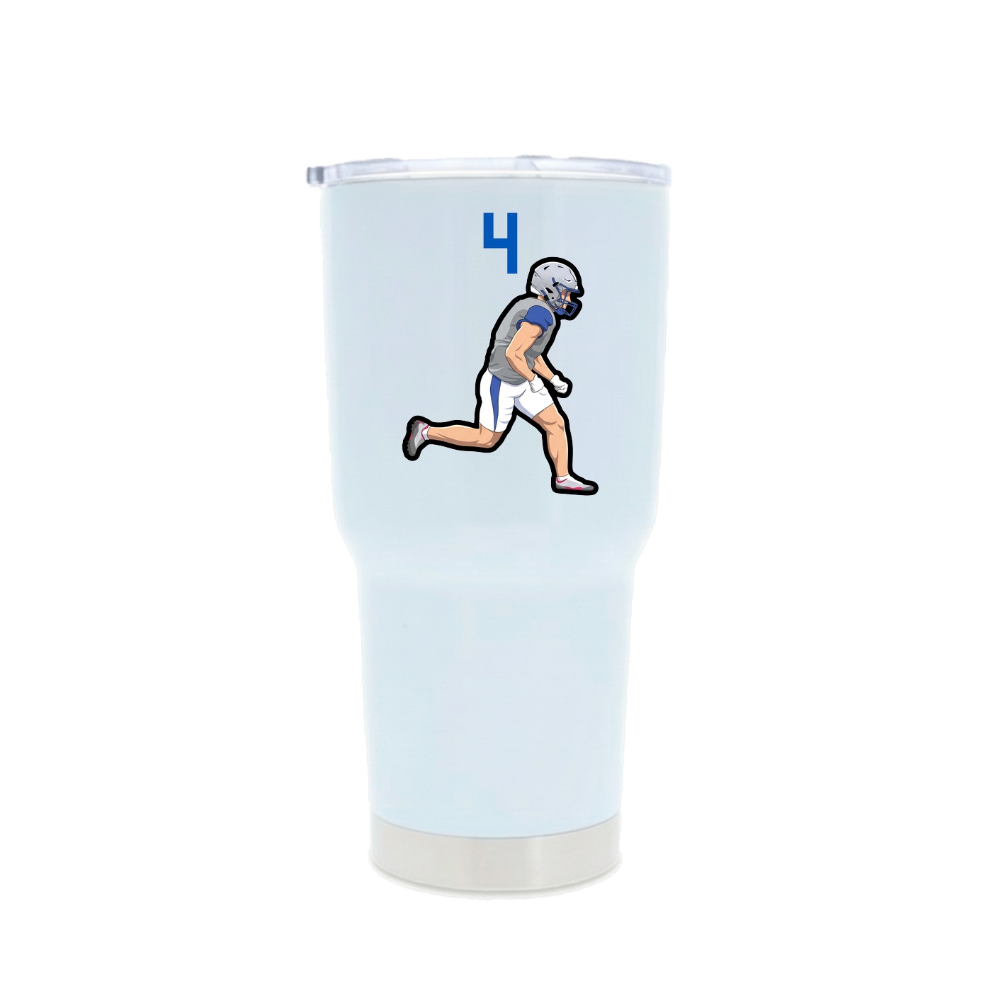 30oz Stainless Steel Tumbler — Number Top in White
