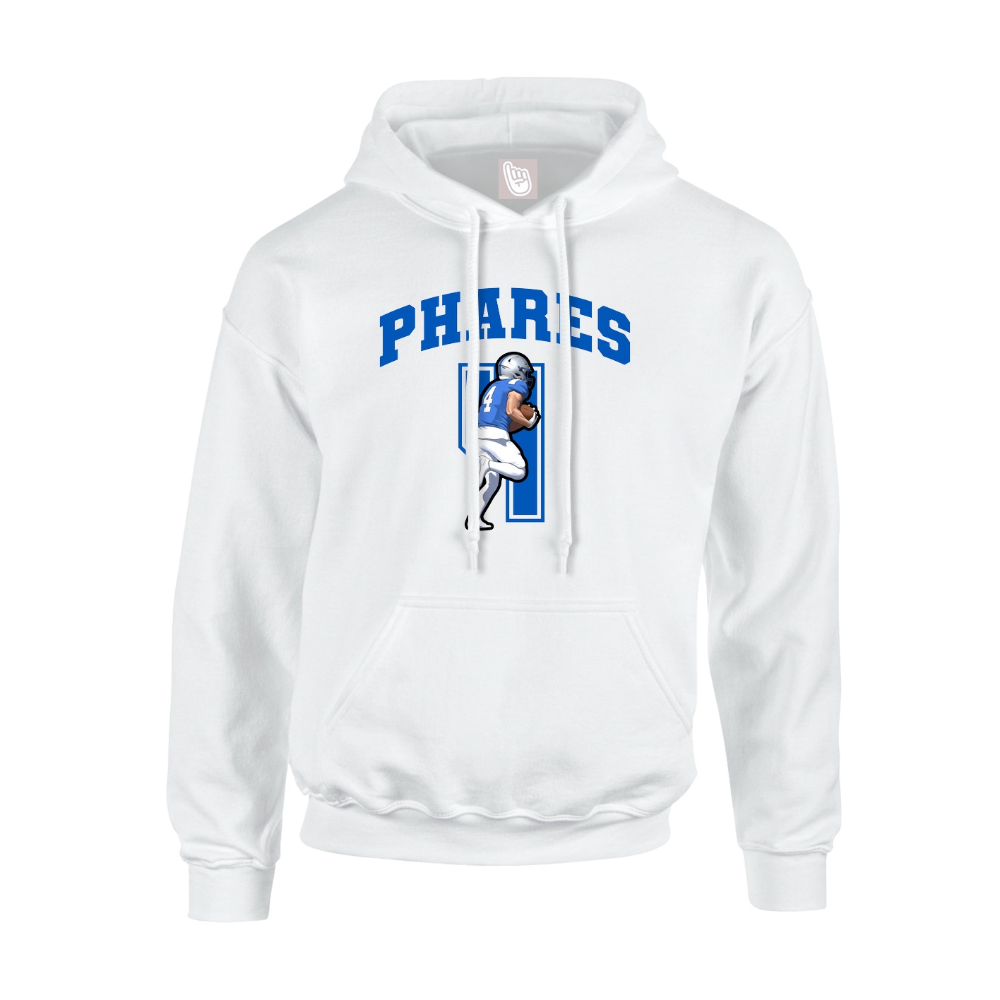 Youth Hoodie — Number in White