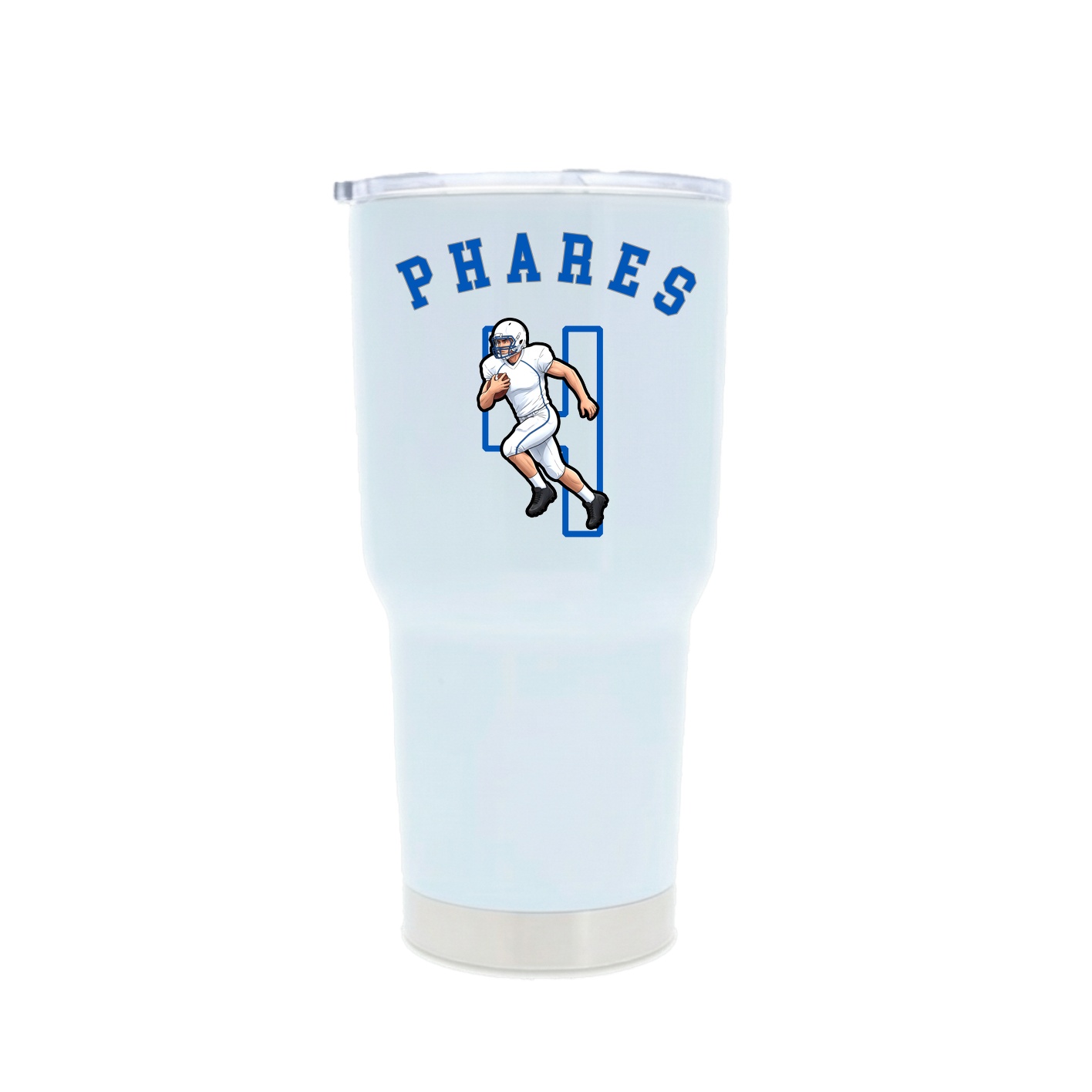 30oz Stainless Steel Tumbler — Shirsey Arch in White