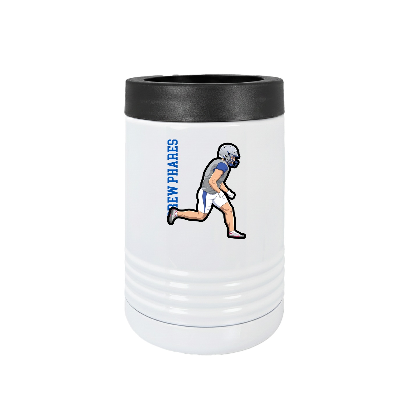 Beverage Holder — Name Vertical in White