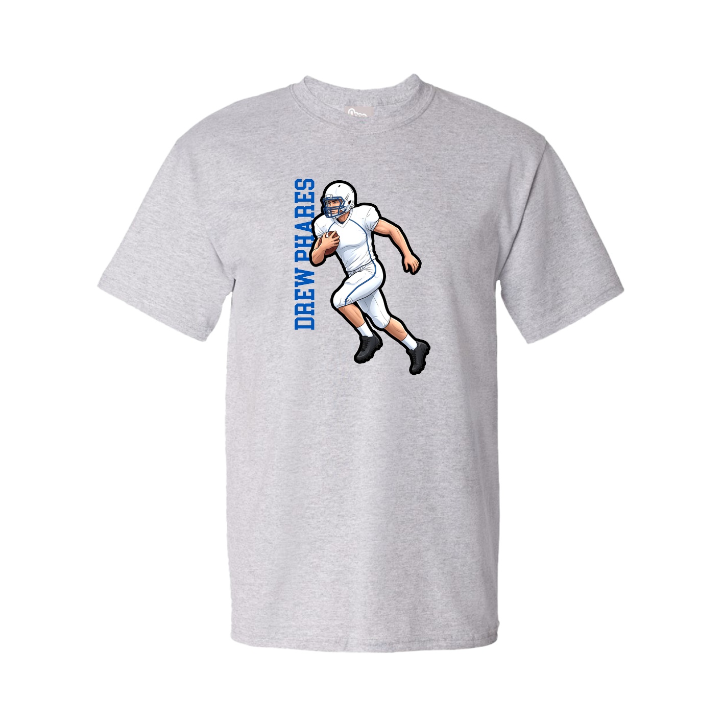 Tee — Name Vertical in Grey