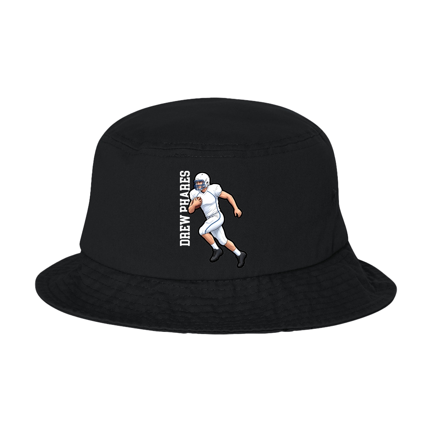 Bucket Cap — Name Vertical in Black