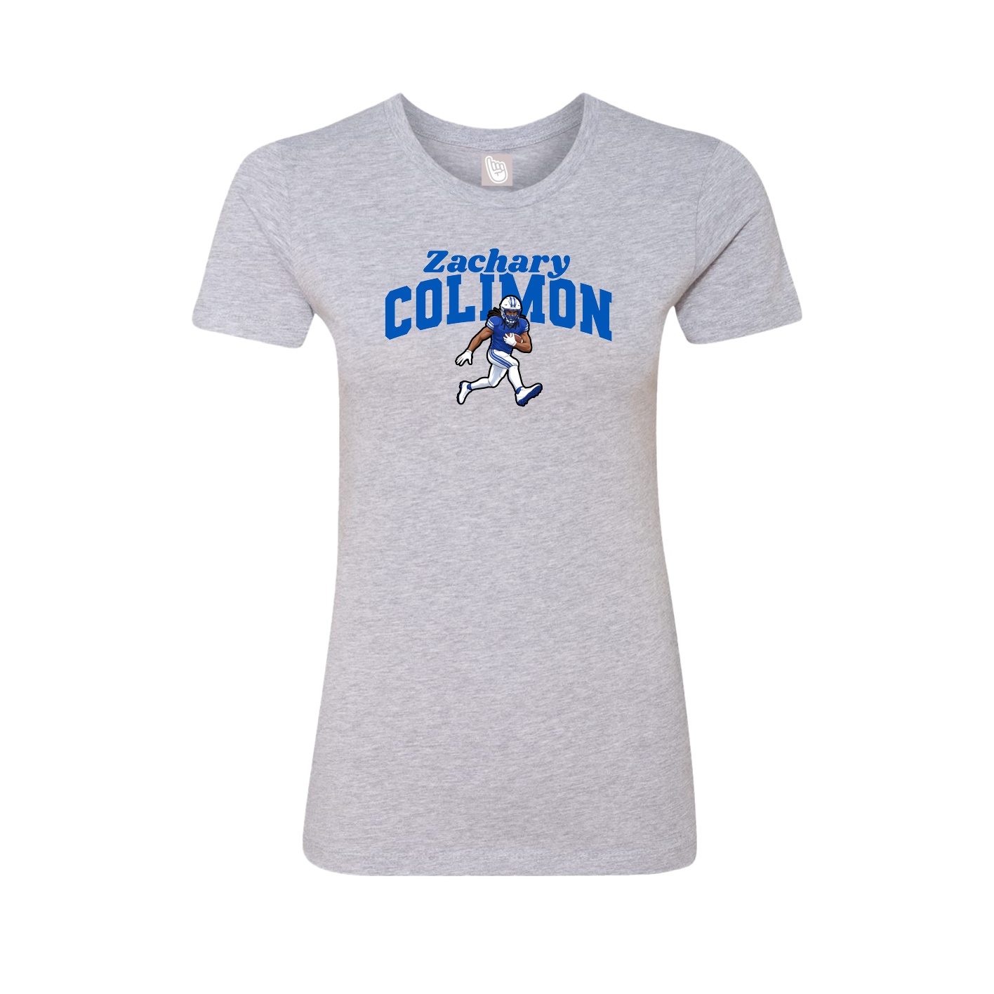 Fitted Women's Tee — Signature Arch in Grey