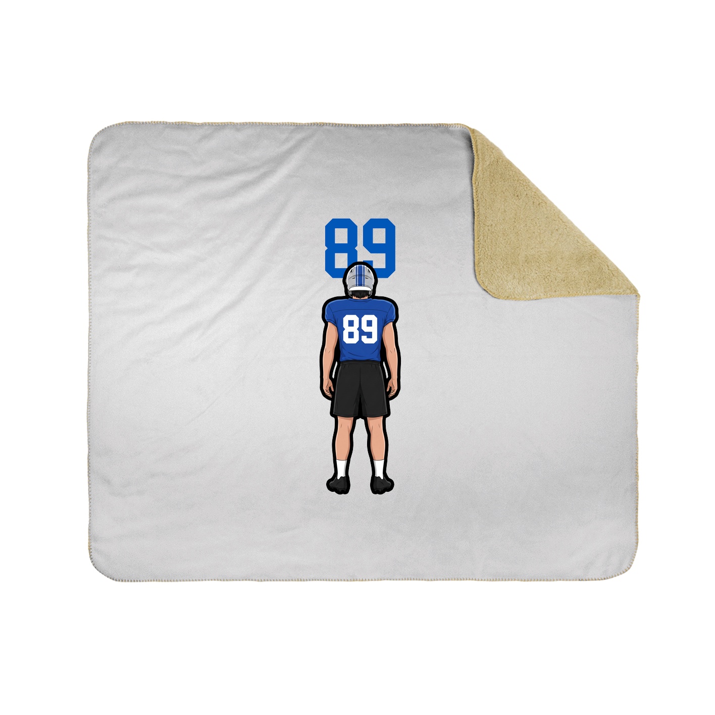 Throw Blanket — Number Top in White