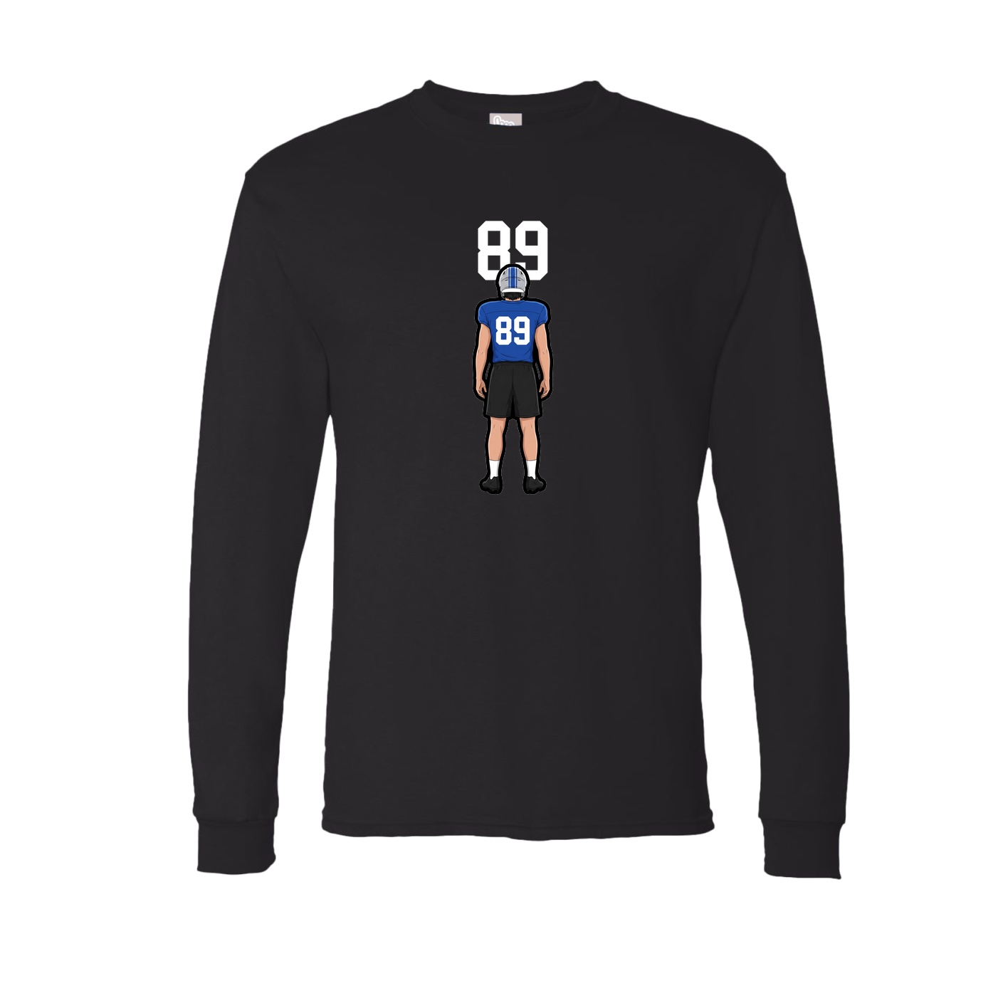 Long Sleeve Tee — Number Top in Black