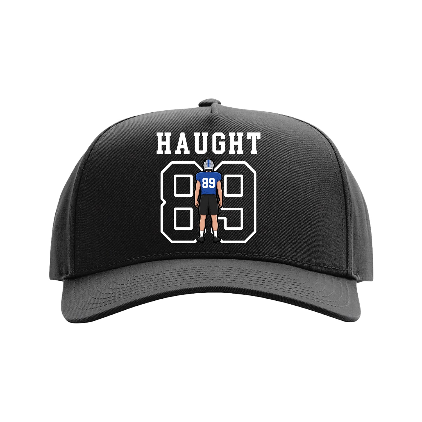 Full Fabric Five-Panel Champ Cap — Shirsey in Black