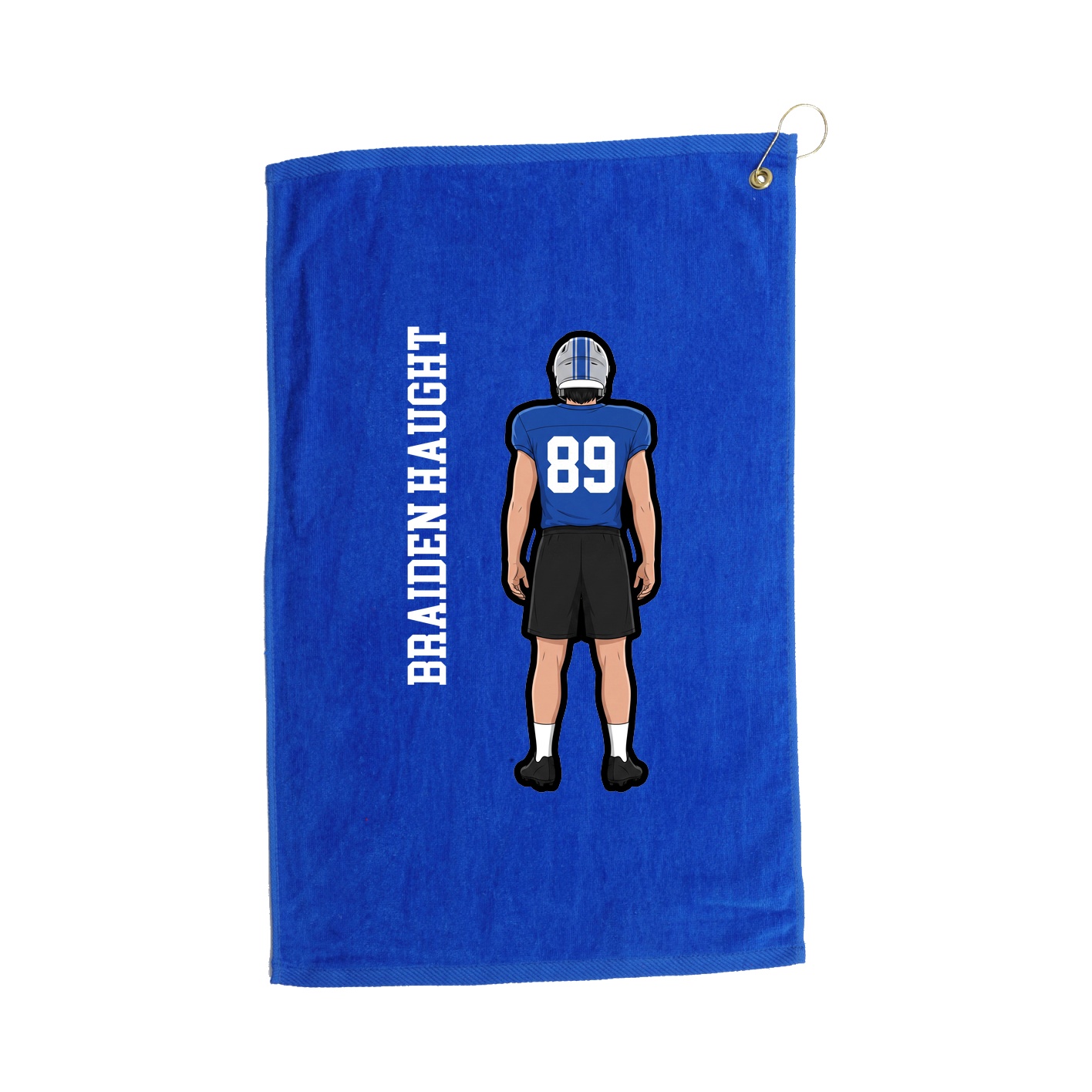 Golf Towel — Name Vertical in Royal