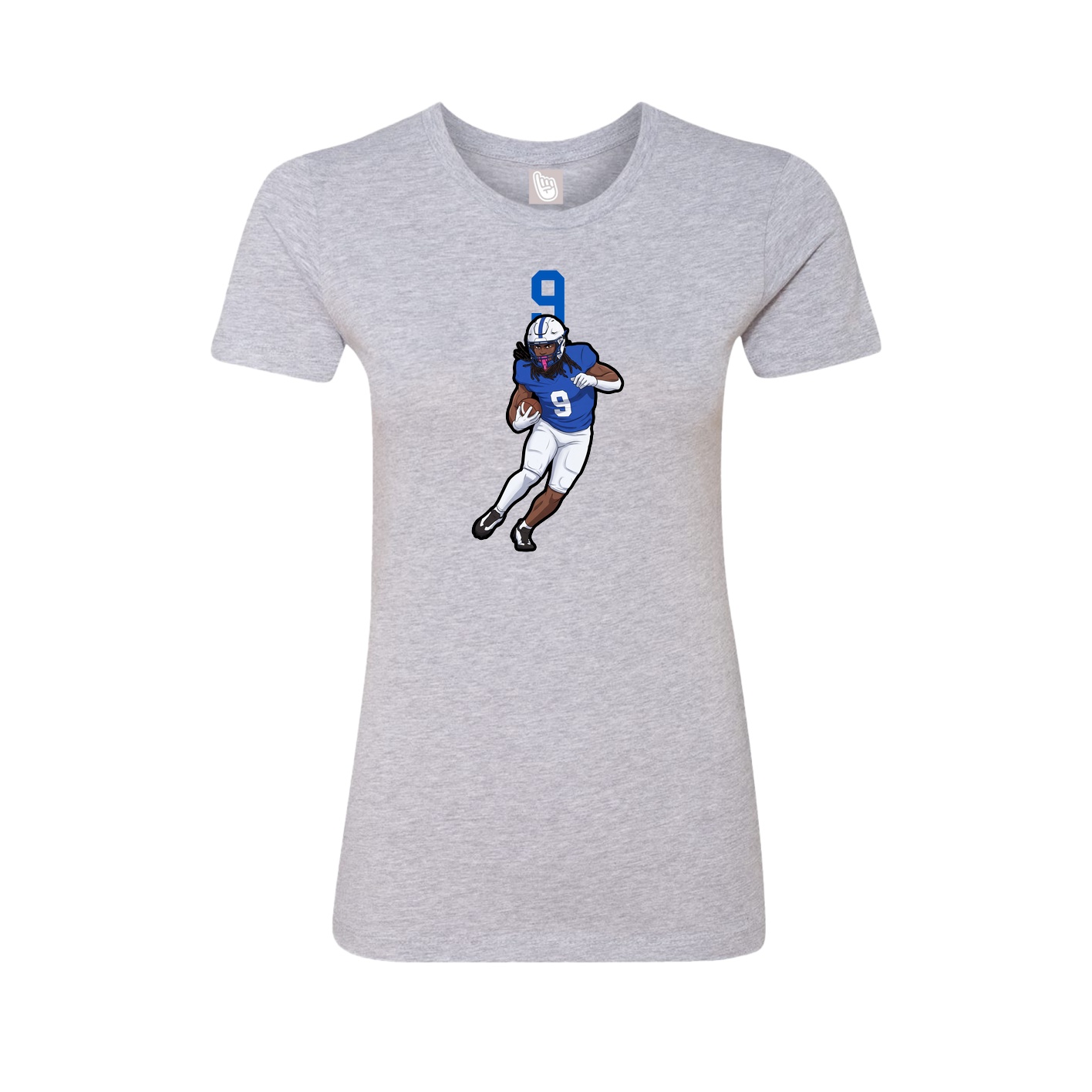 Fitted Women's Tee — Number Top in Grey