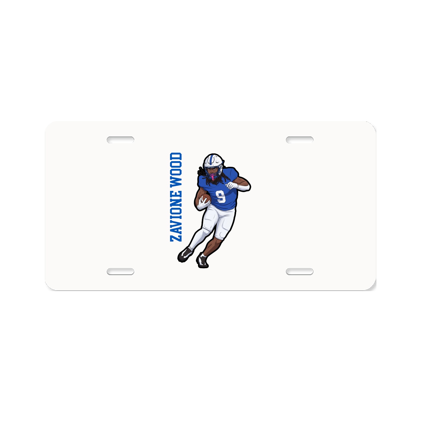 License Plate — Name Vertical in Classic