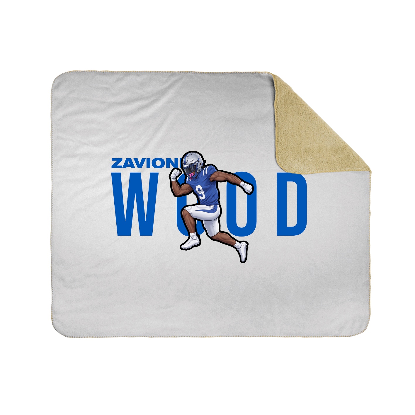 Throw Blanket — Player Name in White