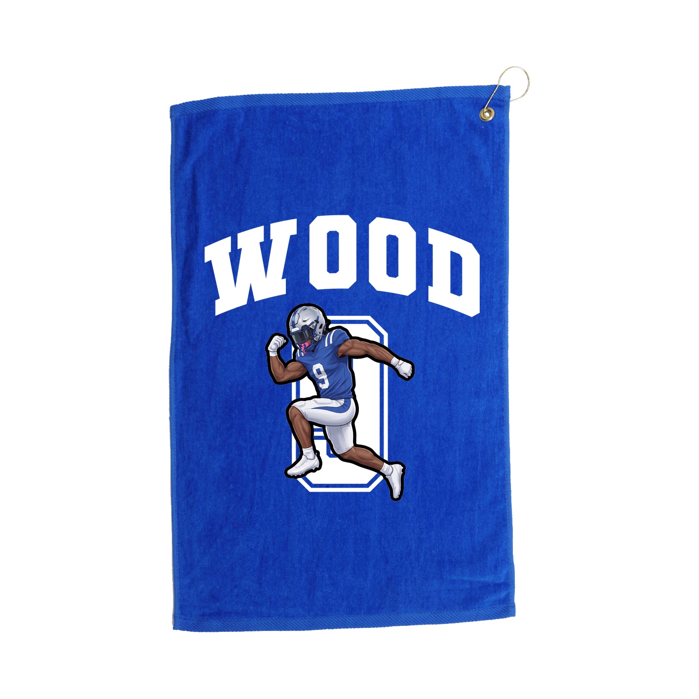 Golf Towel — Number in Royal