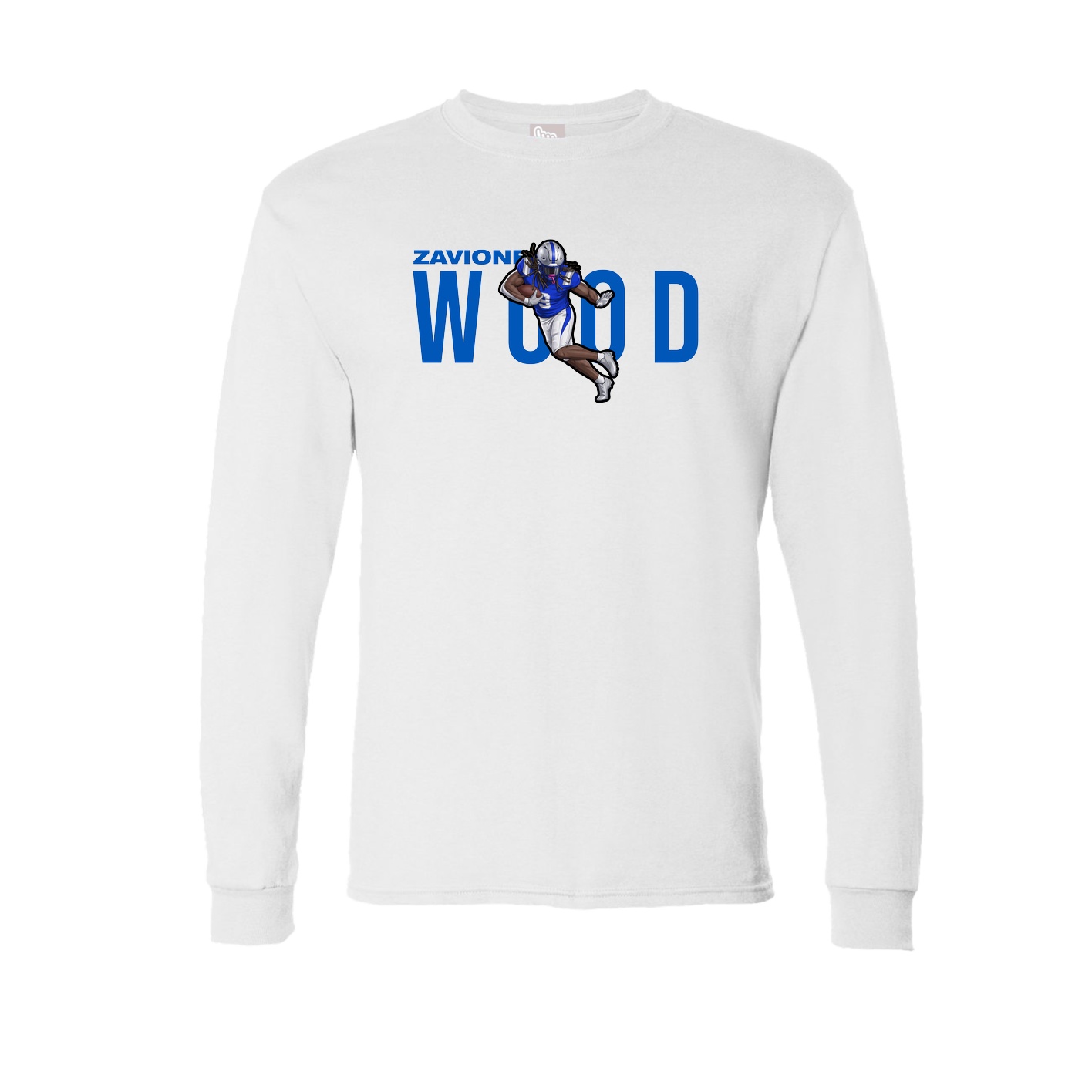 Long Sleeve Tee — Player Name in White