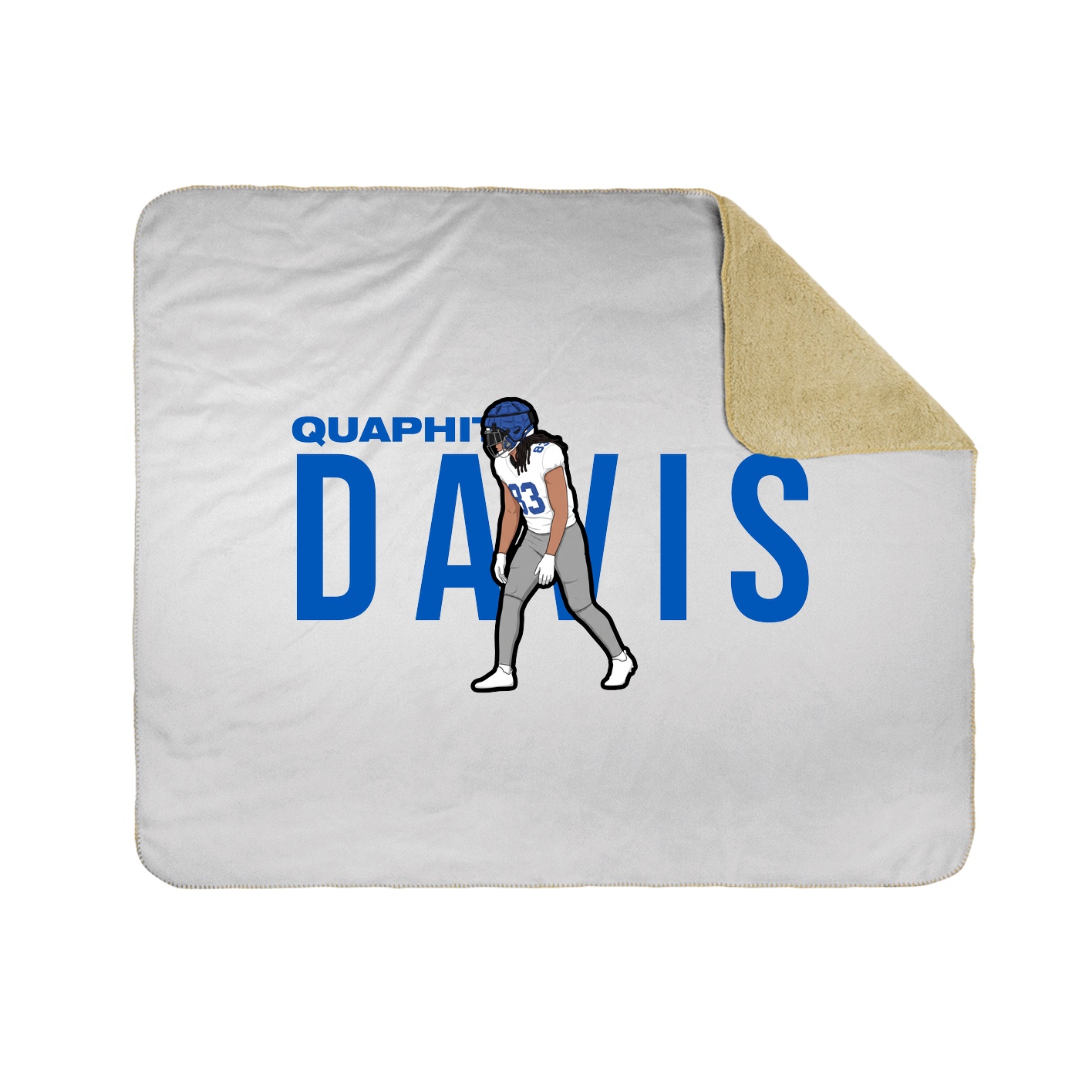 Throw Blanket — Player Name in White