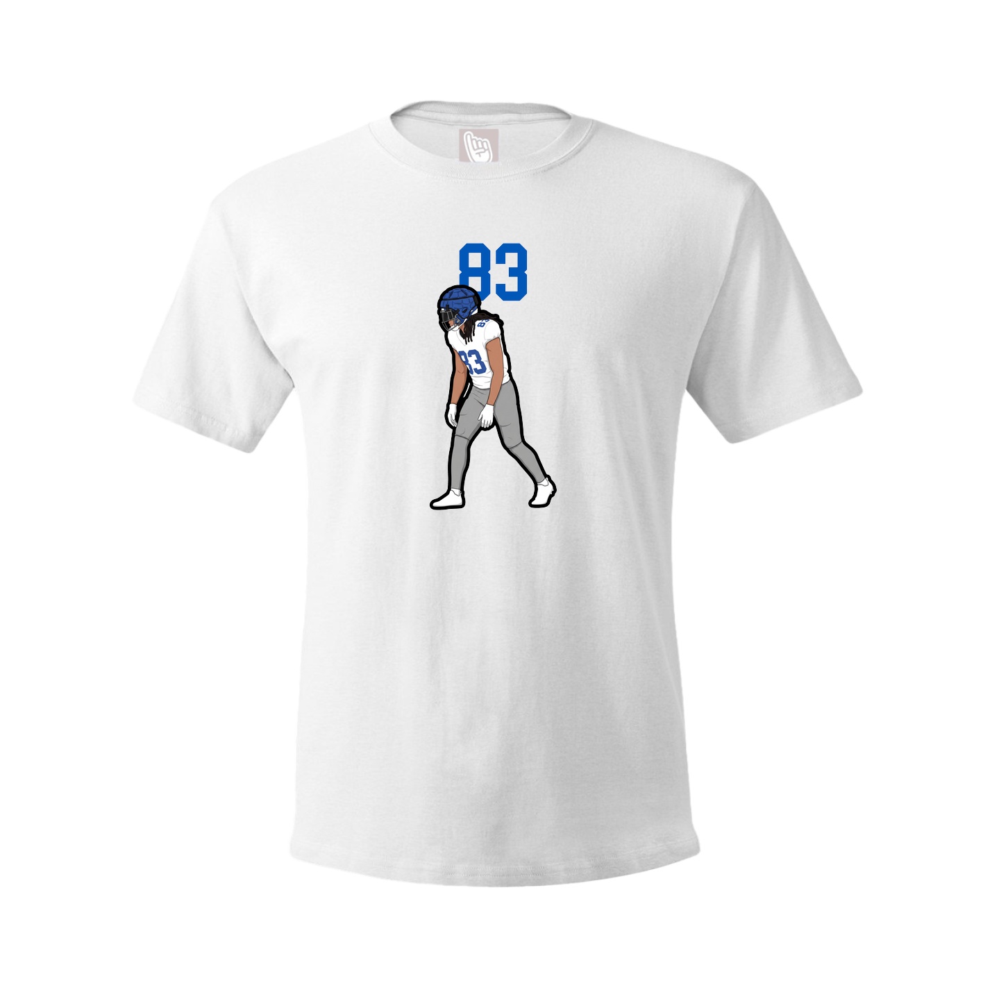 Youth Tee — Number Top in White