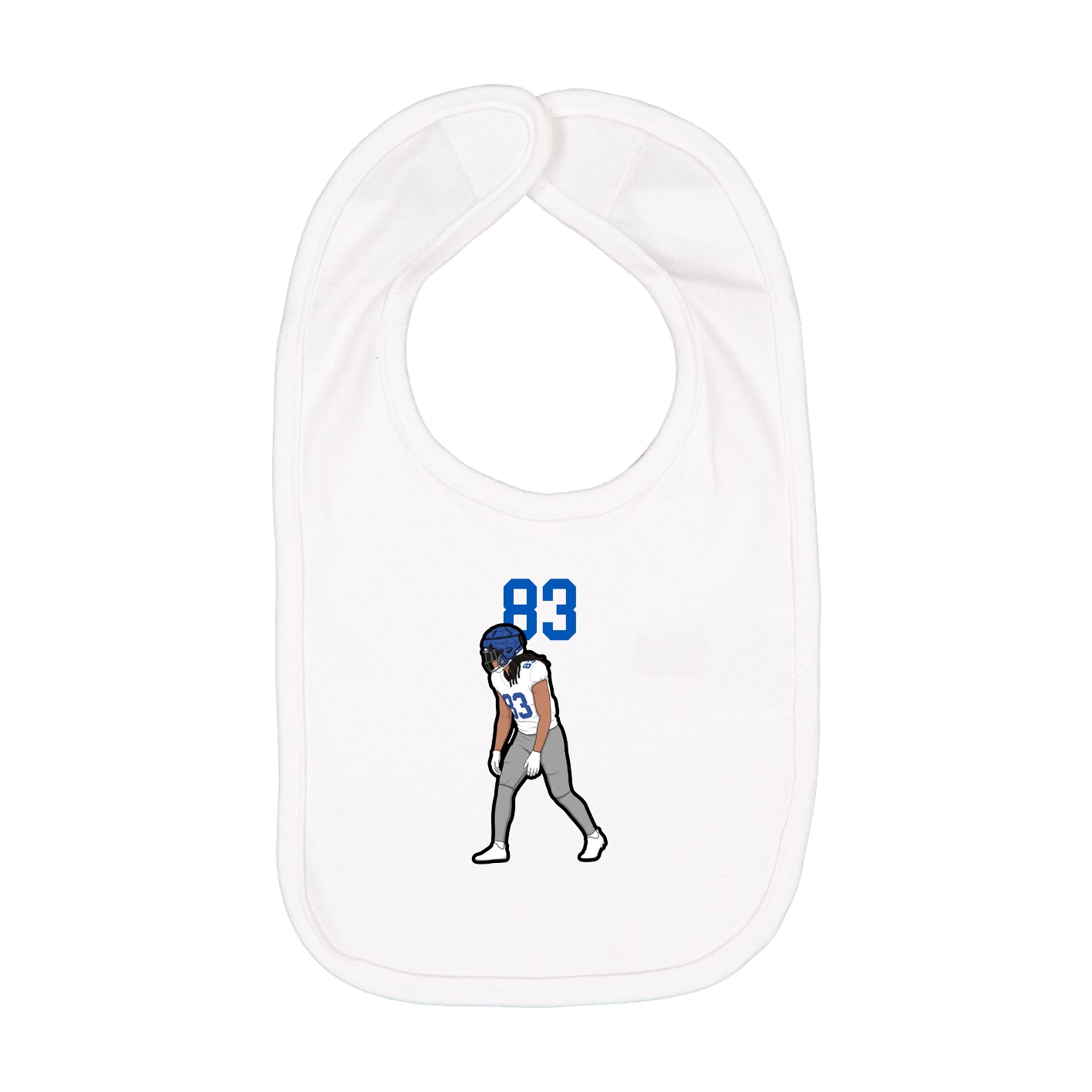 Infant Bib — Number Top in White
