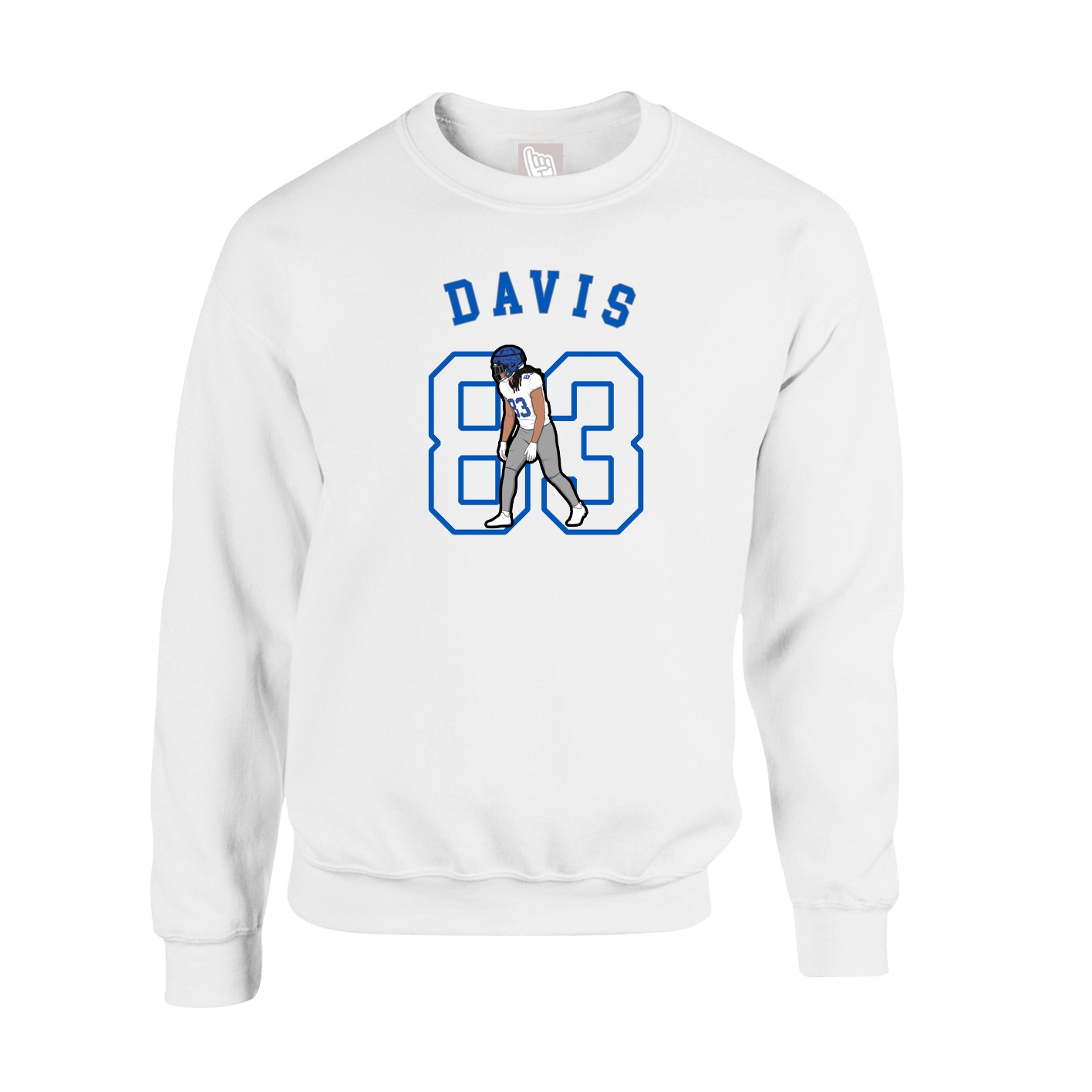 Fleece Crew — Shirsey Arch in White