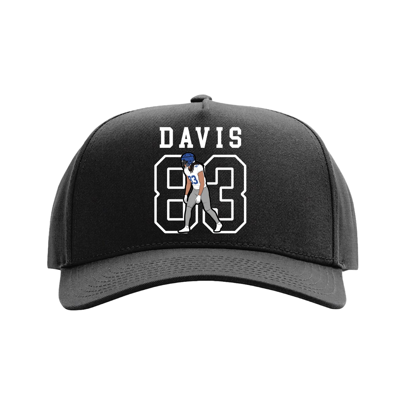 Full Fabric Five-Panel Champ Cap — Shirsey in Black