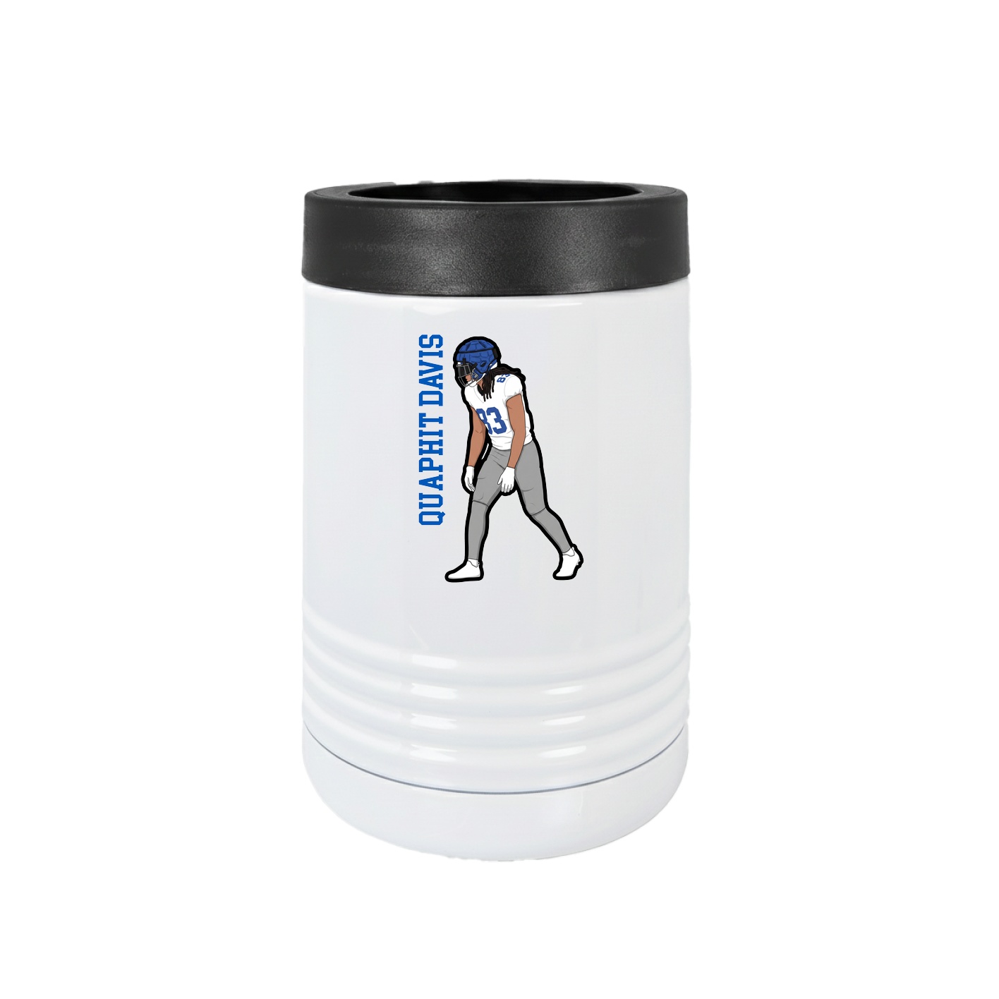 Beverage Holder — Name Vertical in White