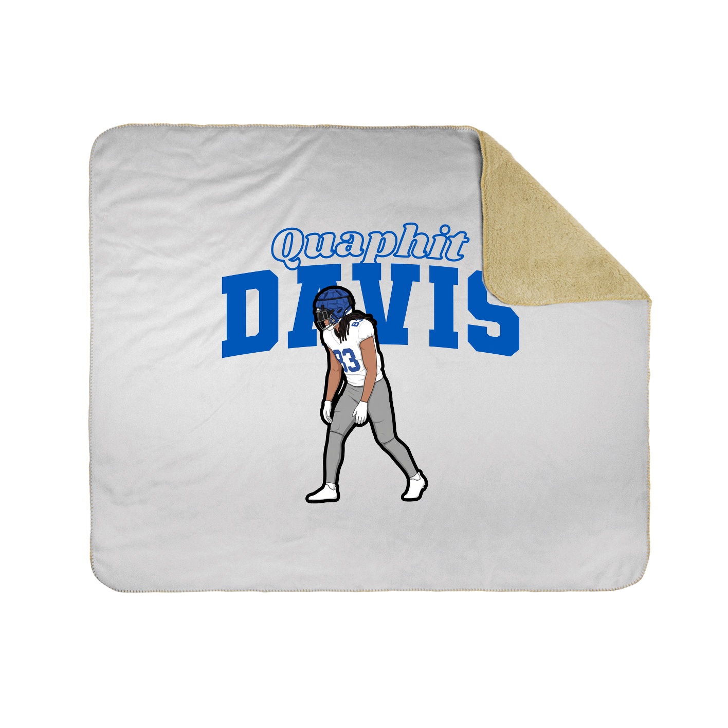 Throw Blanket — Name Arch in White
