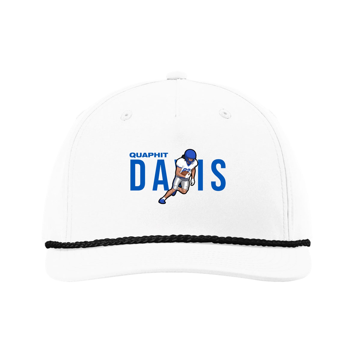 Five-Panel Classic Rope Cap — Player Name in White