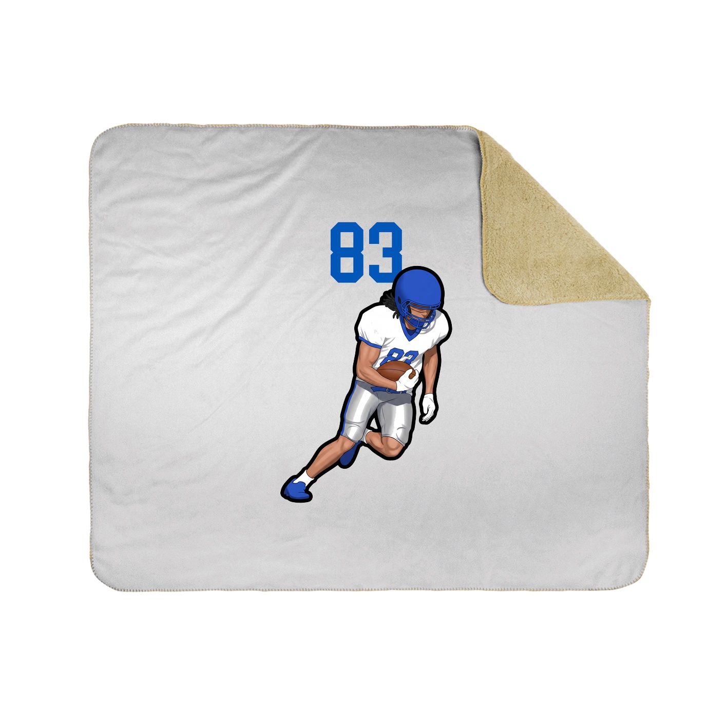 Throw Blanket — Number Top in White