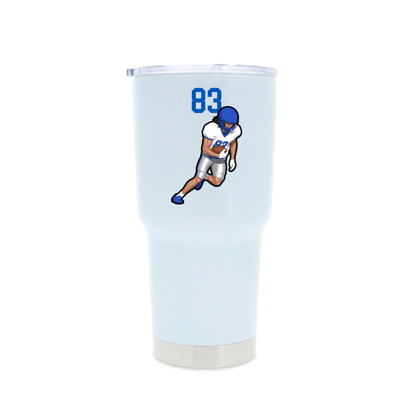 30oz Stainless Steel Tumbler — Number Top in White
