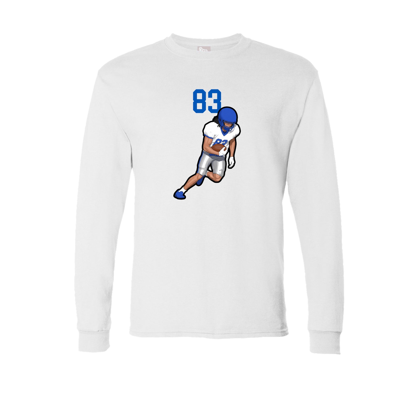Long Sleeve Tee — Number Top in White