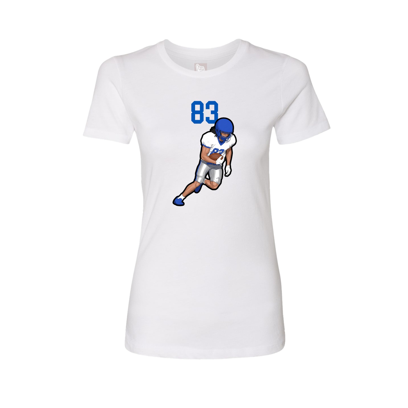 Fitted Women's Tee — Number Top in White
