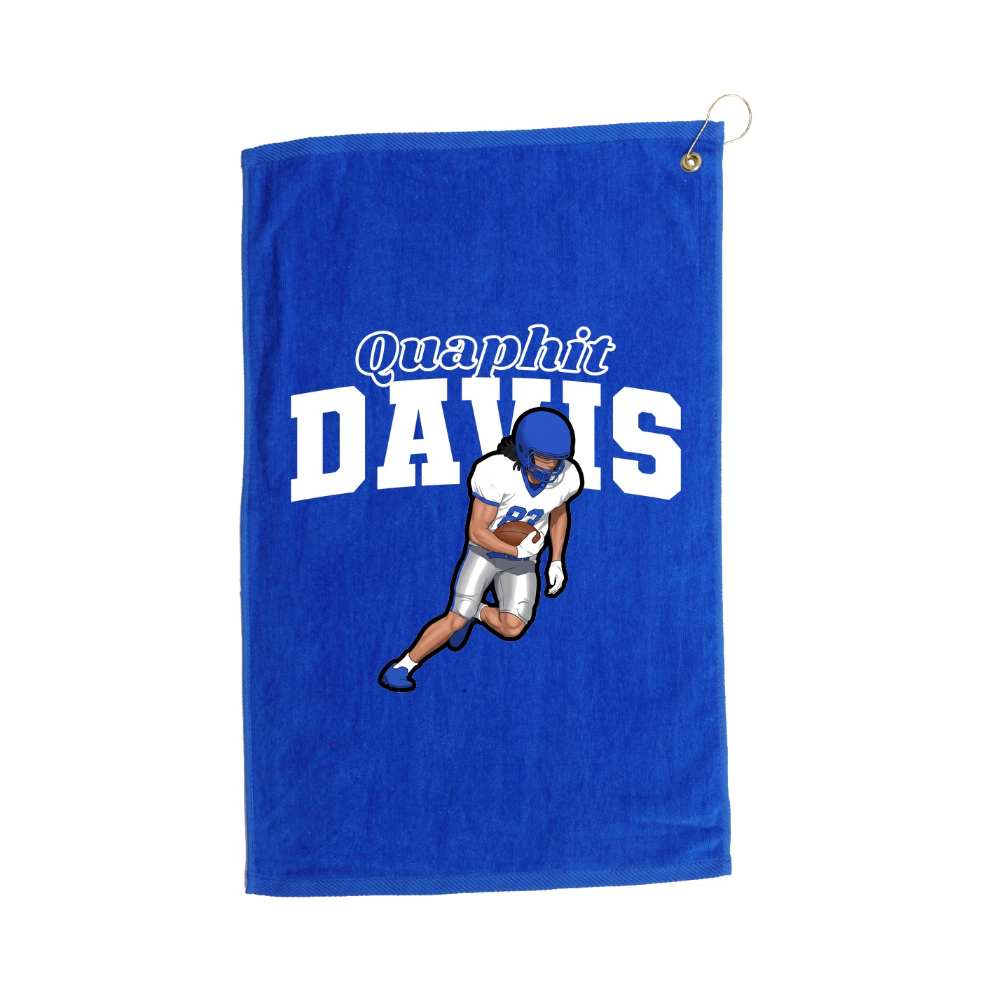 Golf Towel — Name Arch in Royal