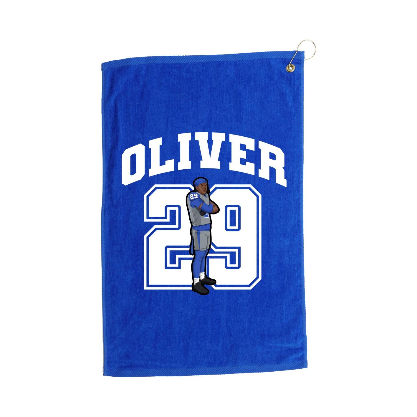 Golf Towel — Number in Royal