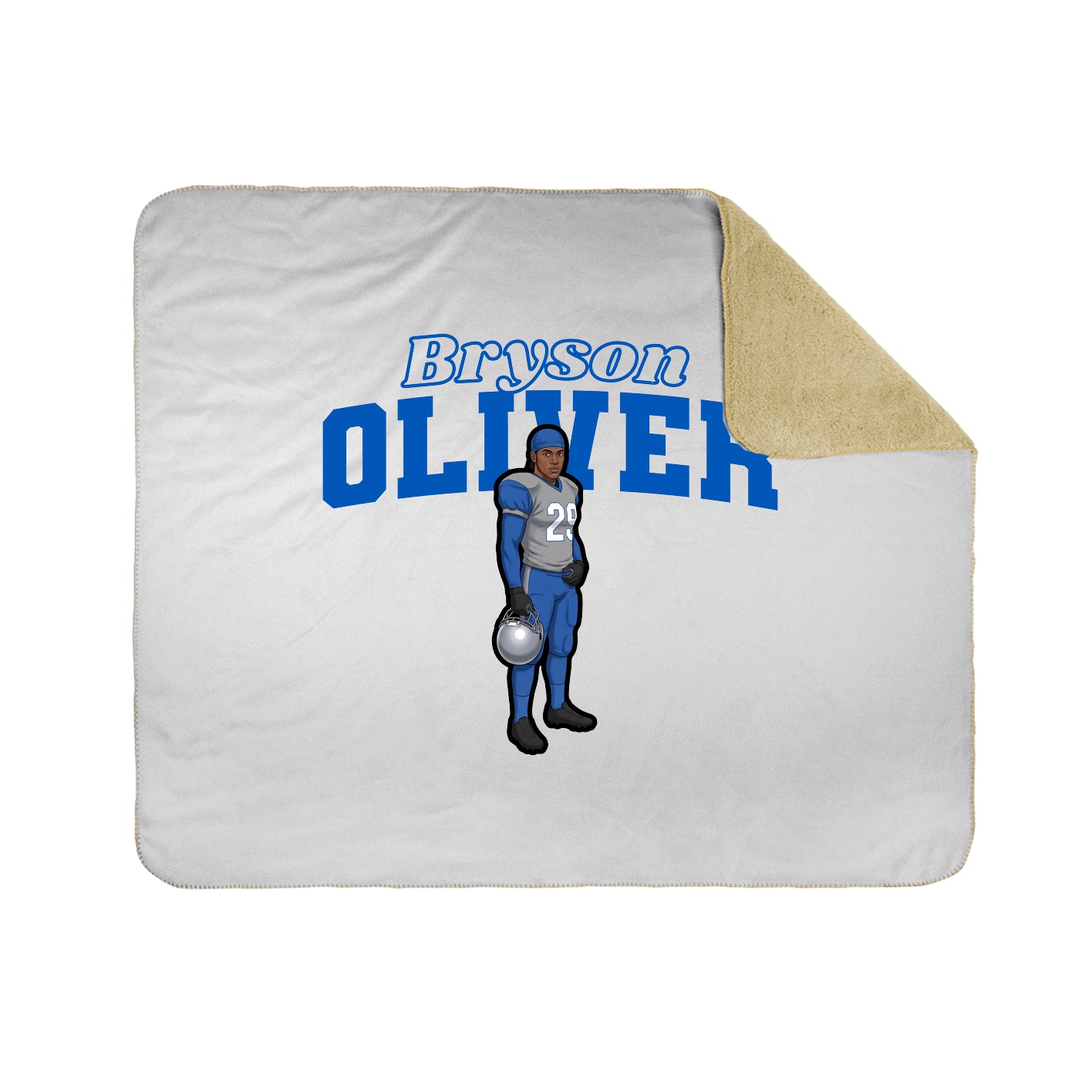 Throw Blanket — Name Arch in White