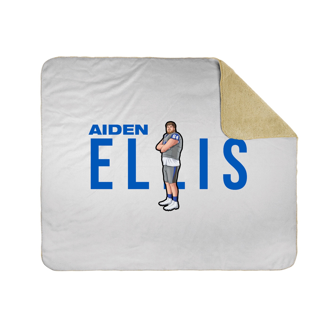 Throw Blanket — Player Name in White