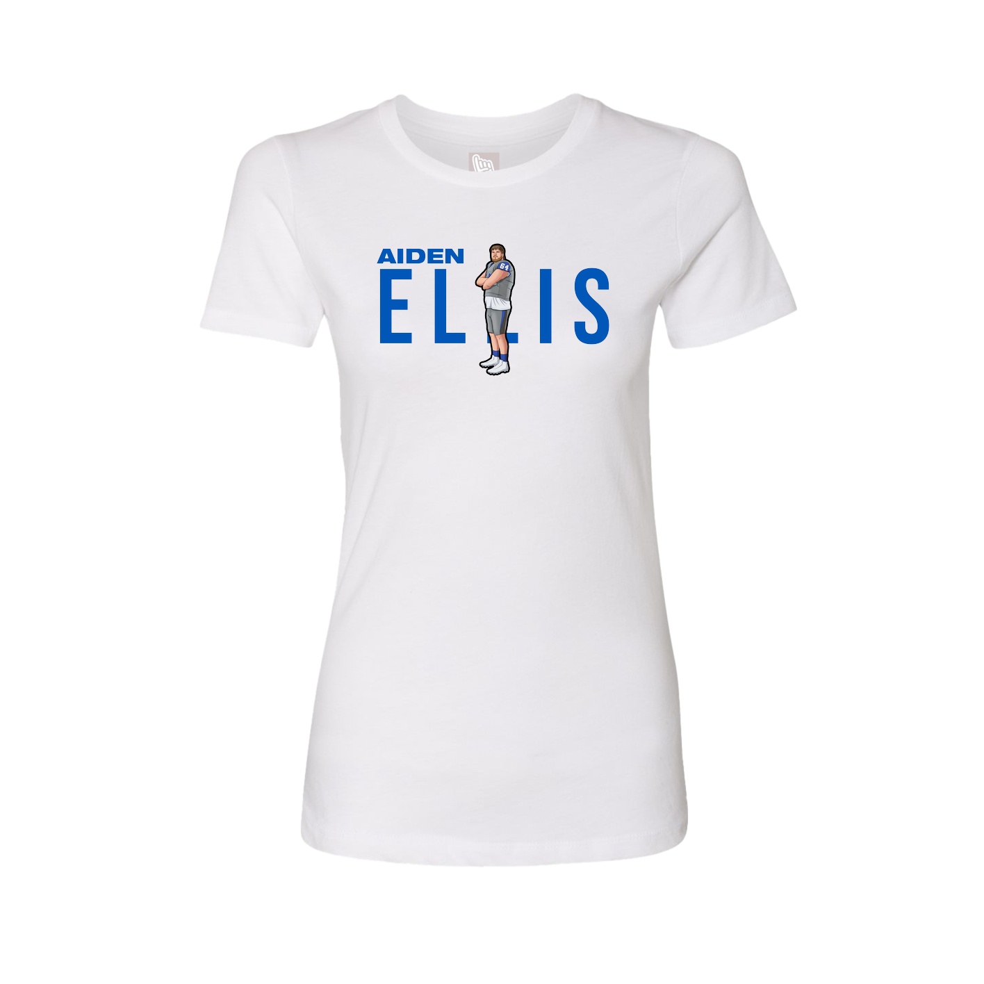 Fitted Women's Tee — Player Name in White