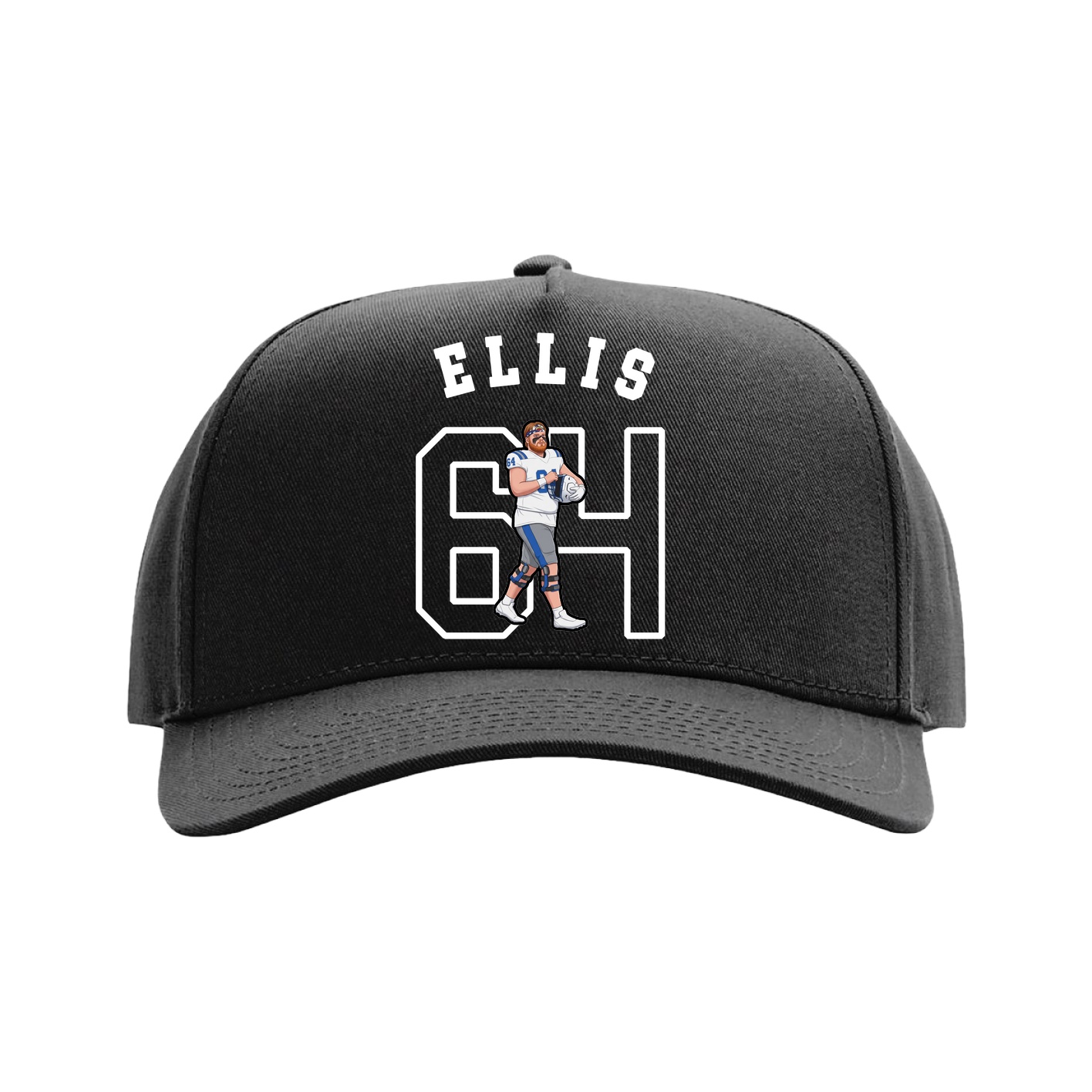 Full Fabric Five-Panel Champ Cap — Shirsey Arch in Black