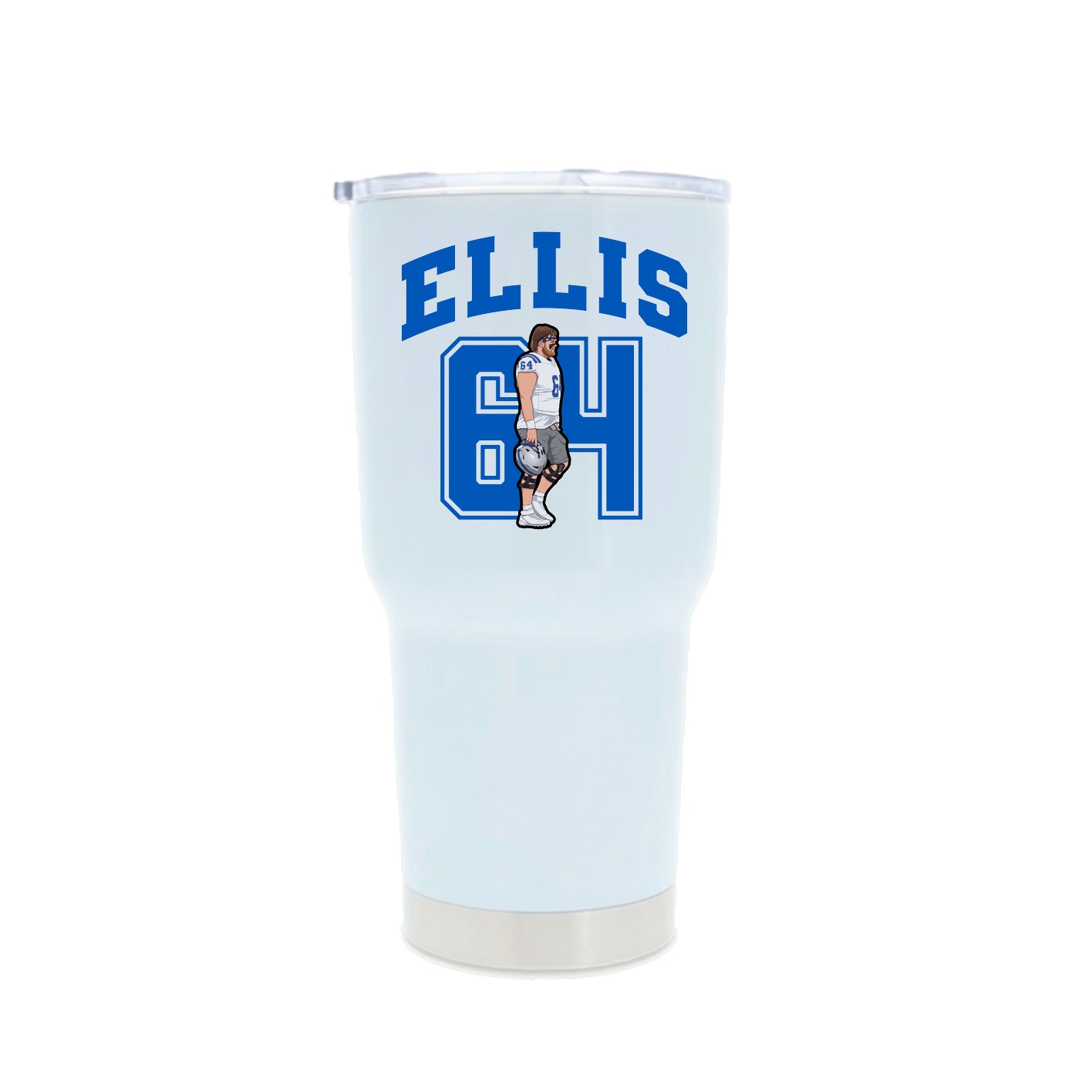 30oz Stainless Steel Tumbler — Number in White