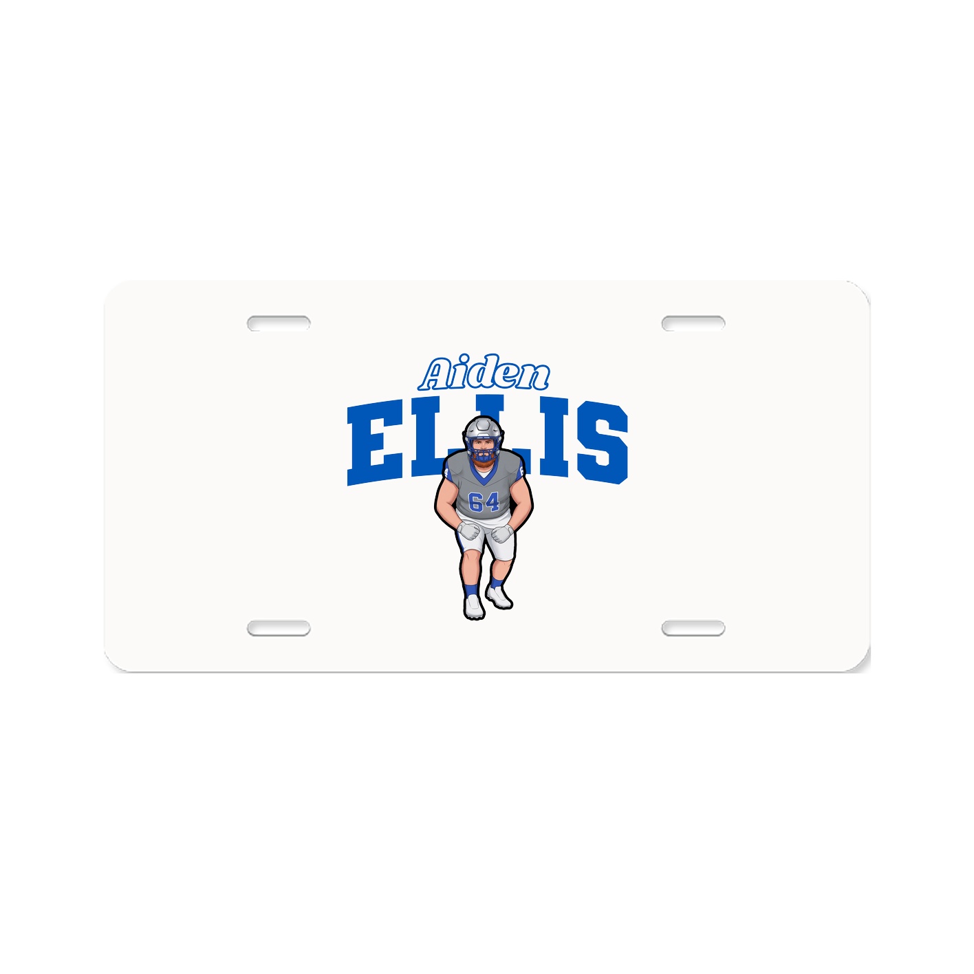 License Plate — Name Arch in Classic