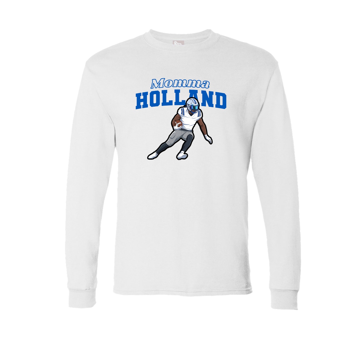 Long Sleeve Tee — Mothers Day Block in White