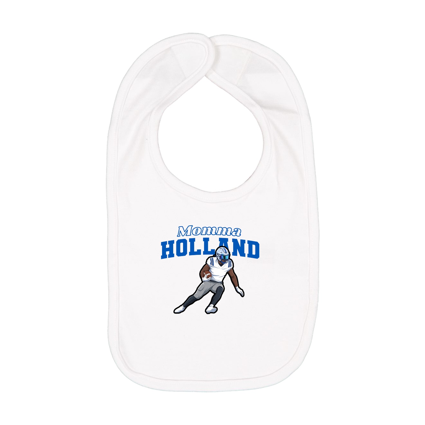 Infant Bib — Mothers Day Block in White