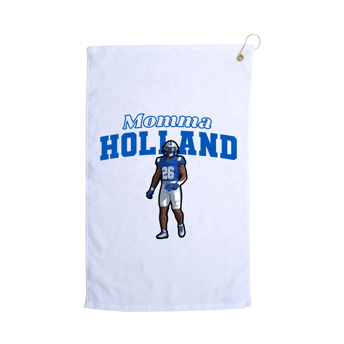 Golf Towel — Mothers Day Block in White