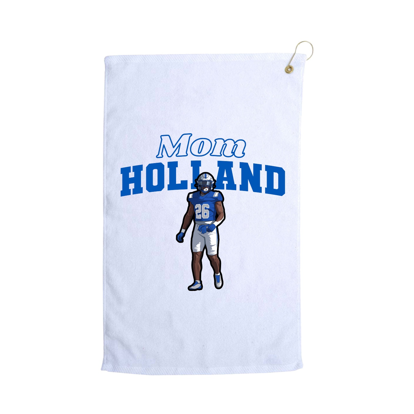 Golf Towel — Mothers Day Block in White