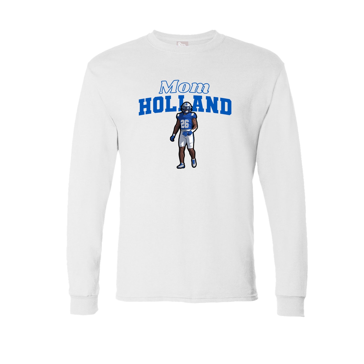 Long Sleeve Tee — Mothers Day Block in White
