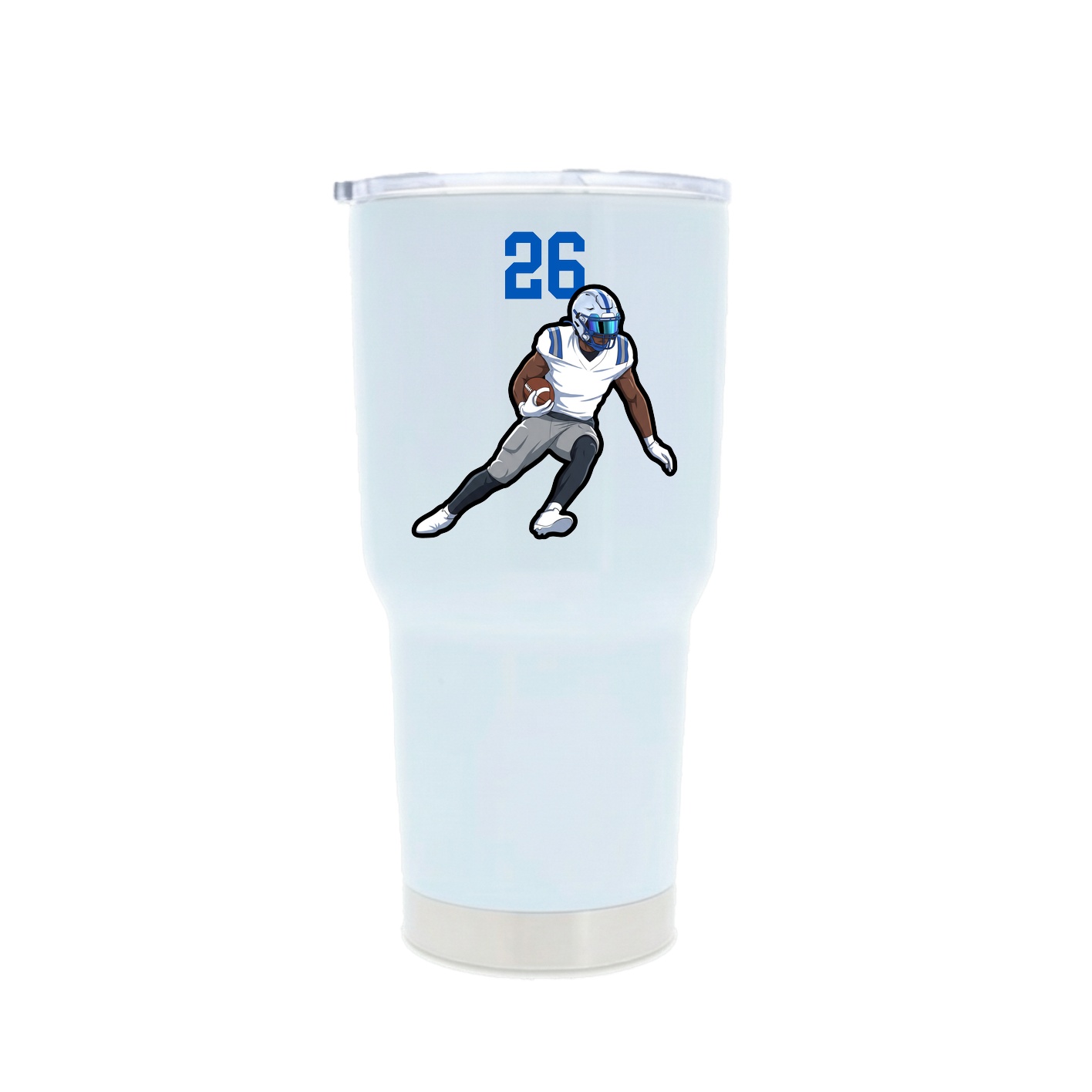 30oz Stainless Steel Tumbler — Number Top in White