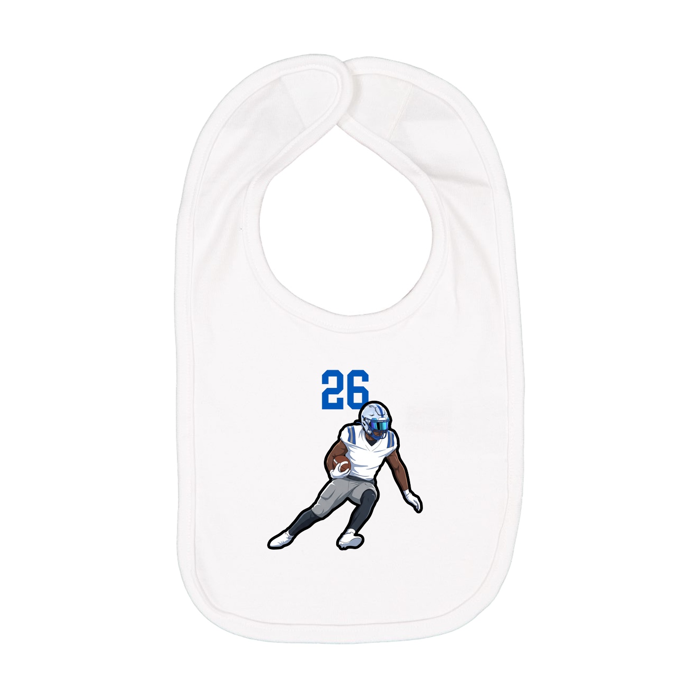 Infant Bib — Number Top in White