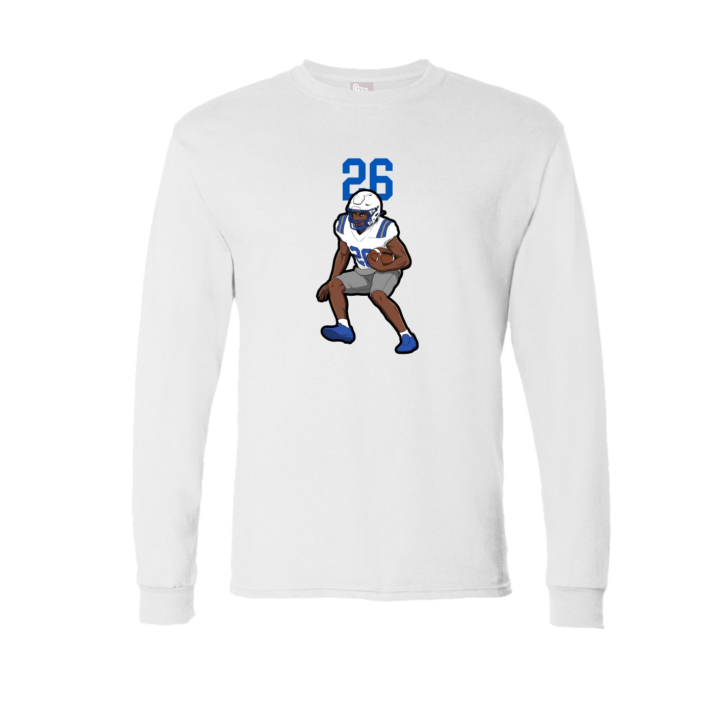 Long Sleeve Tee — Number Top in White