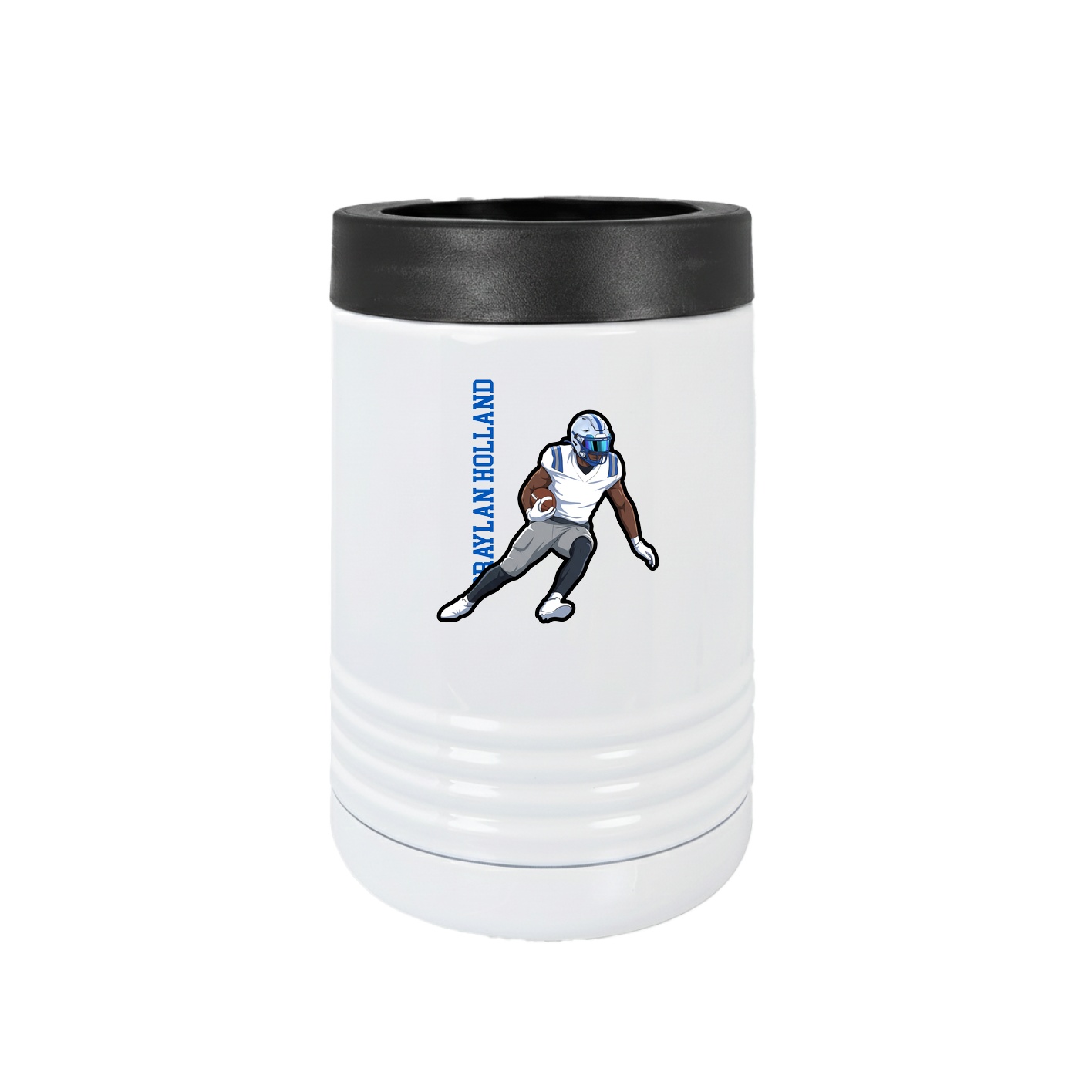 Beverage Holder — Name Vertical in White