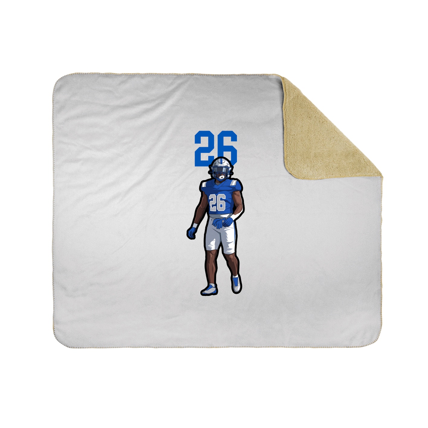 Throw Blanket — Number Top in White