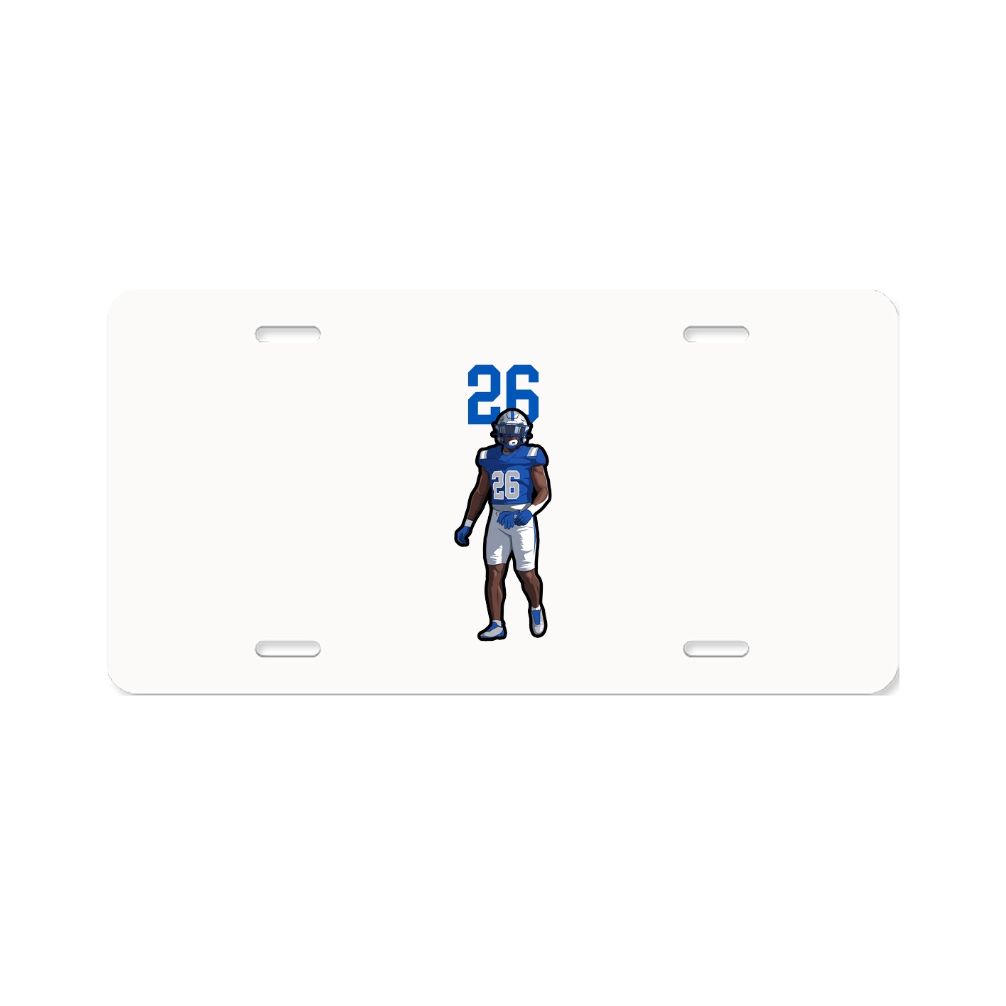 License Plate — Number Top in Classic